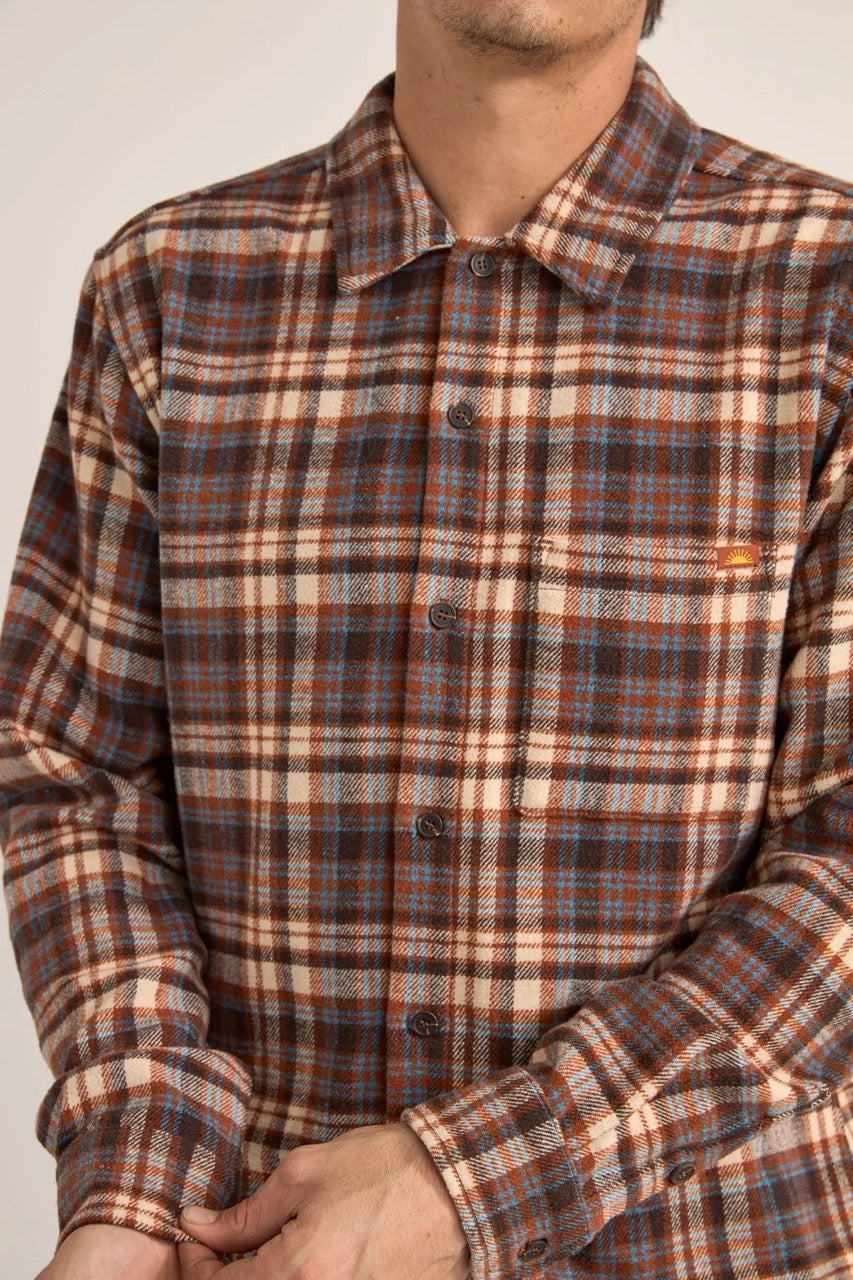 Rhythm Albert Check Shirt - Almond