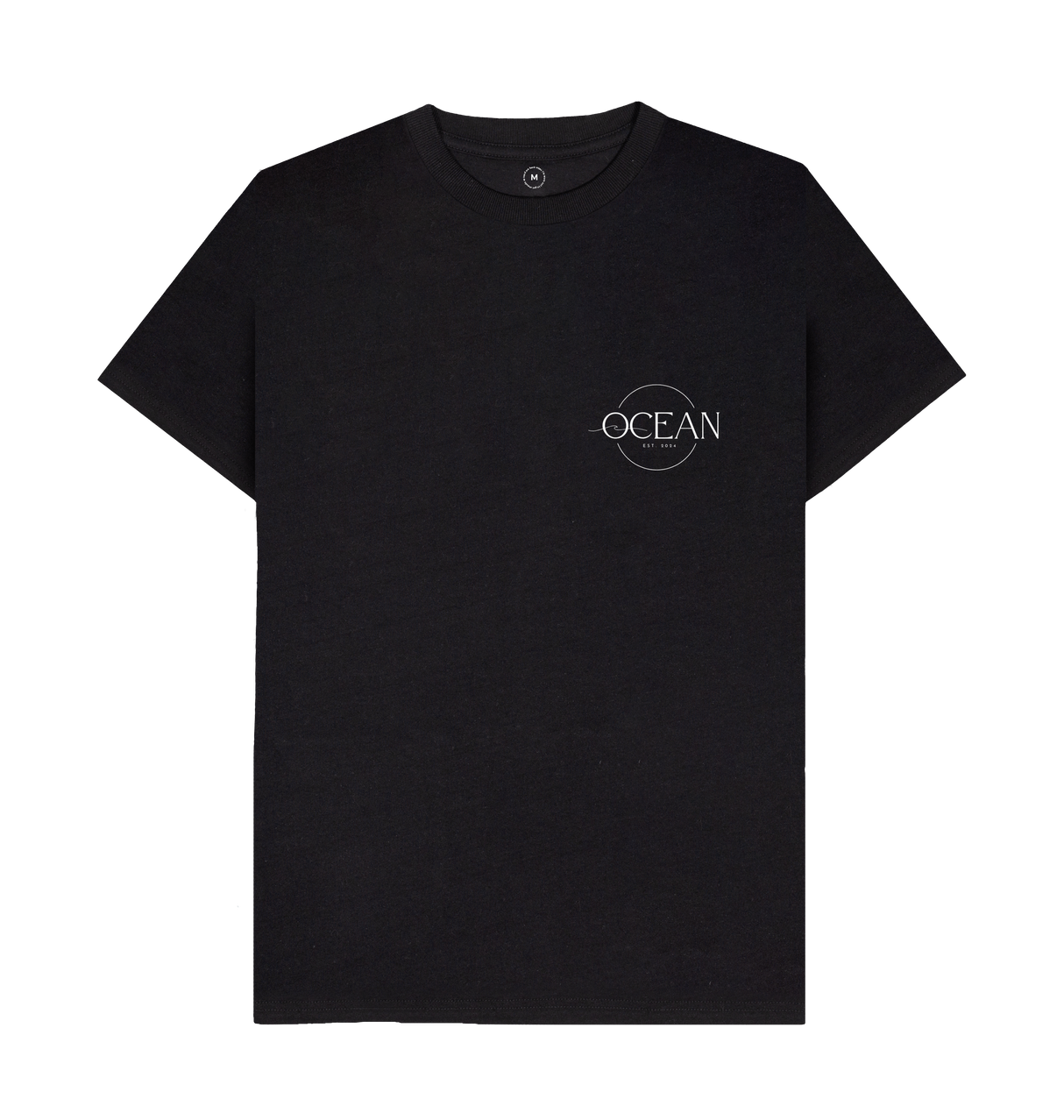 Black Recycled Printed T-Shirt Front