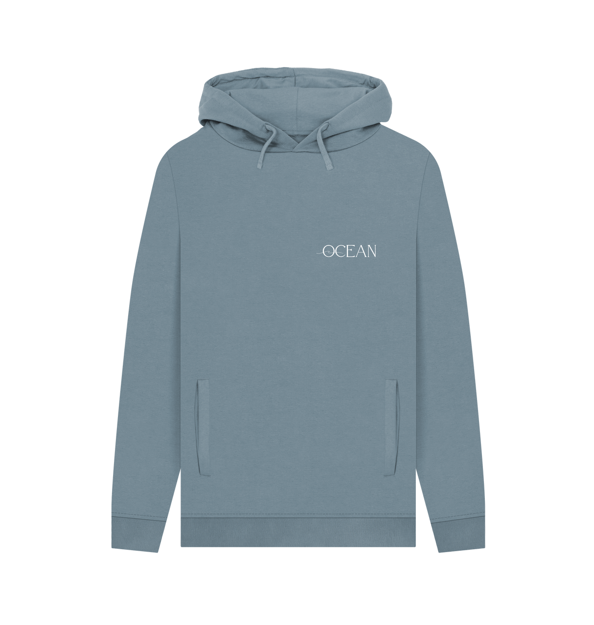 Stone Blue Printed Hoody Front