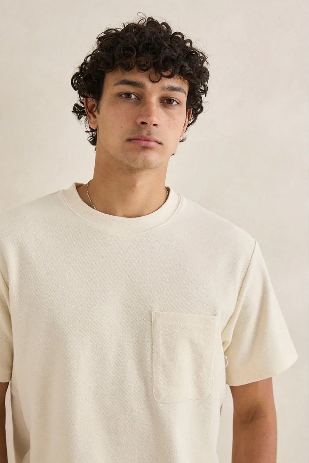 Rhythm Vintage Terry T-Shirt - Natural