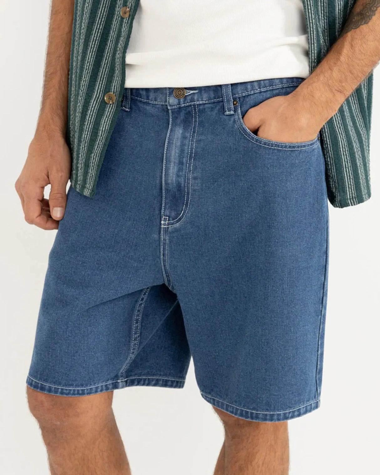 Rhythm Toby Denim Short - Dark Blue Wash