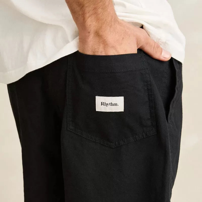 Rhythm Classic Linen Jam Short - Black