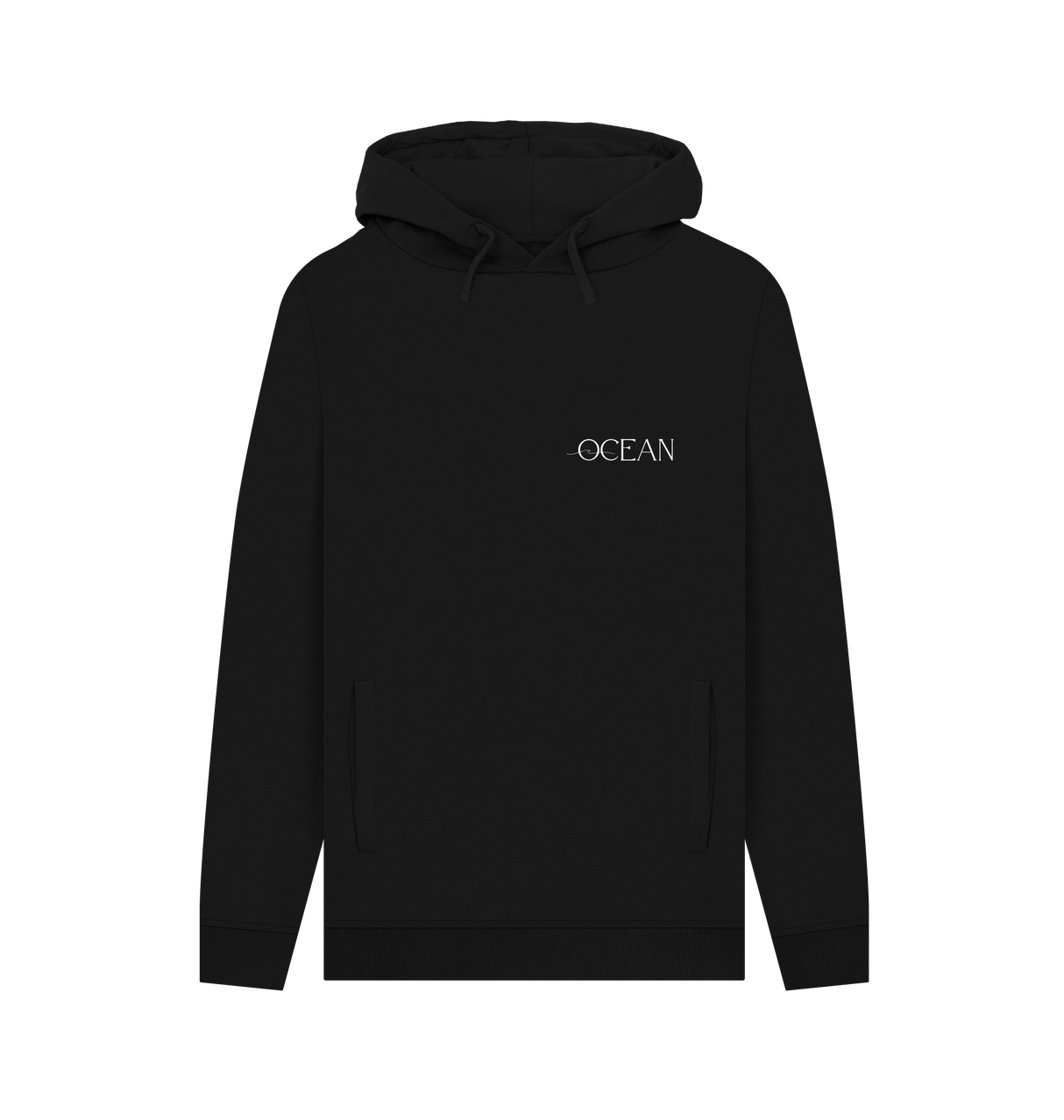 Black Printed Hoody Front