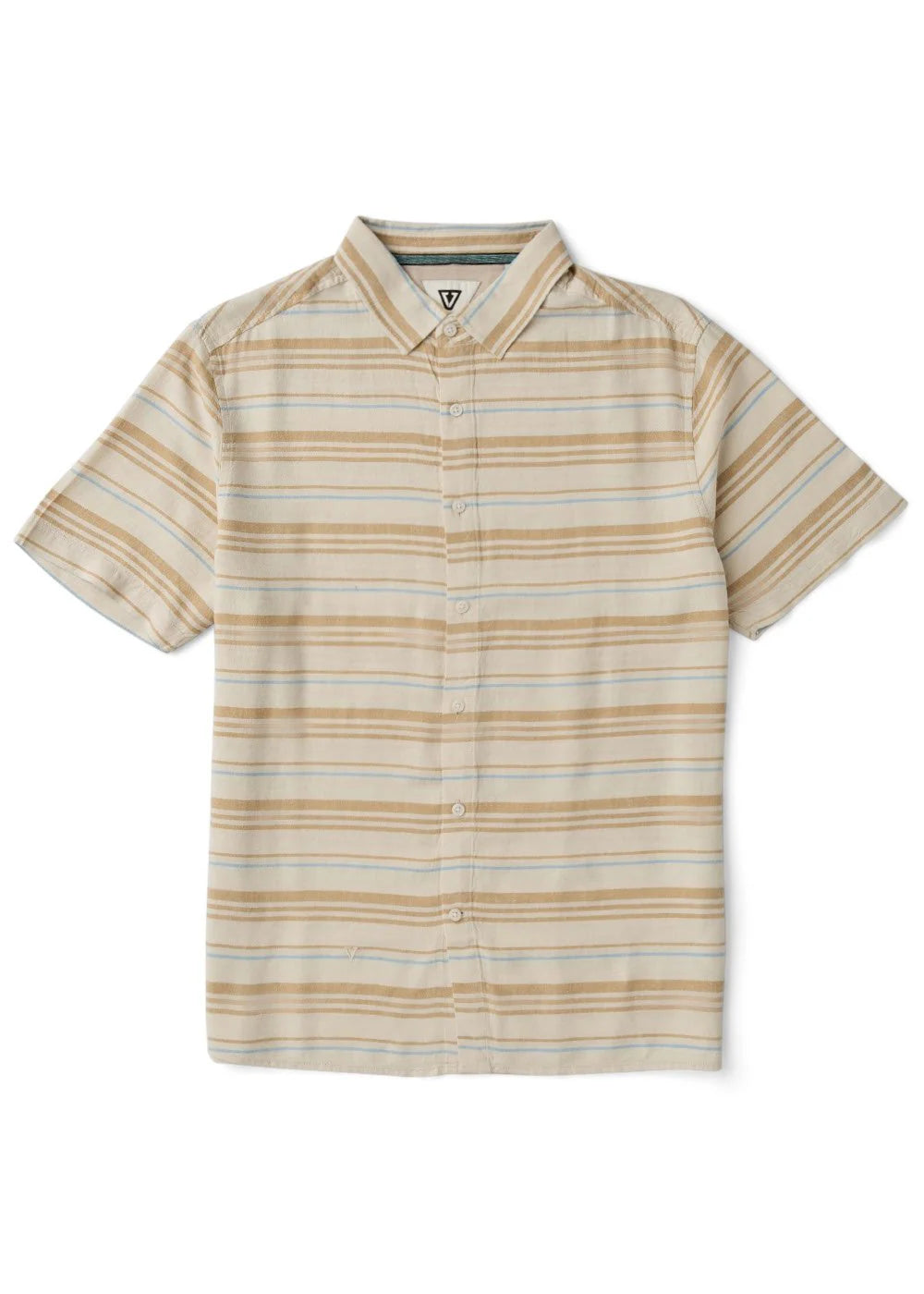 Vissla Grad Stripe Short Sleeve Shirt - Dark Sand