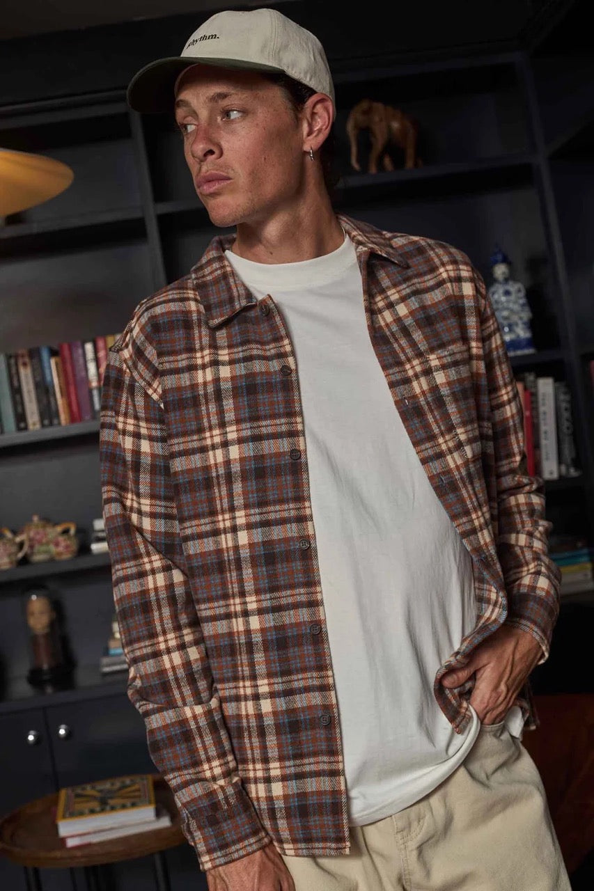 Rhythm Albert Check Shirt - Almond