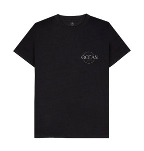 Black Recycled Printed T-Shirt Front