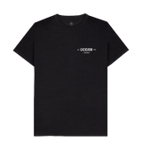 Black Recycled Printed T-Shirt Front