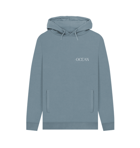 Stone Blue Printed Hoody Front