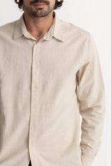 Rhythm Classic Linen LS Shirt - Sand