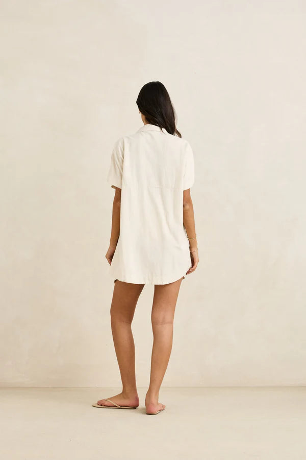 Rhythm Classic Shirt Dress - Oat