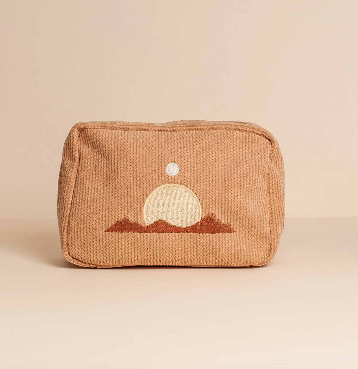 Cai & Jo Corduroy Makeup Bag - Sand
