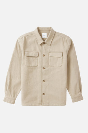 katin shiloh flannel vintage khaki shirt on a white background