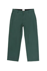 Green Rhythm twill pants on a white background
