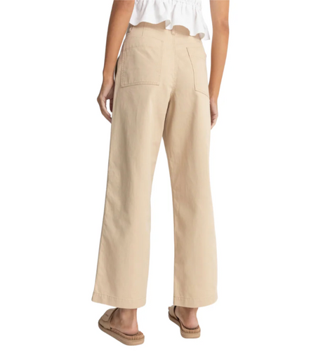 rhythm fatigue wide-leg pants worn by a woman on a white background