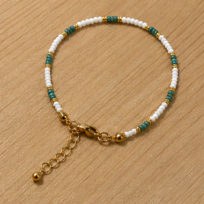 Handmade Ocean Bracelet - White