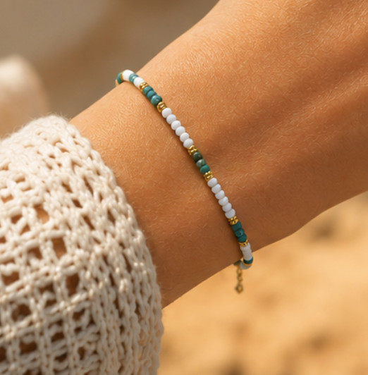 Handmade Ocean Bracelet - White