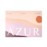 Product packaging with 'AZUR' branding and color gradient on a white background