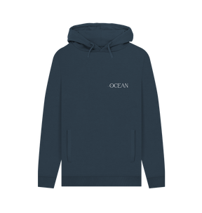 Navy Printed Hoody Front