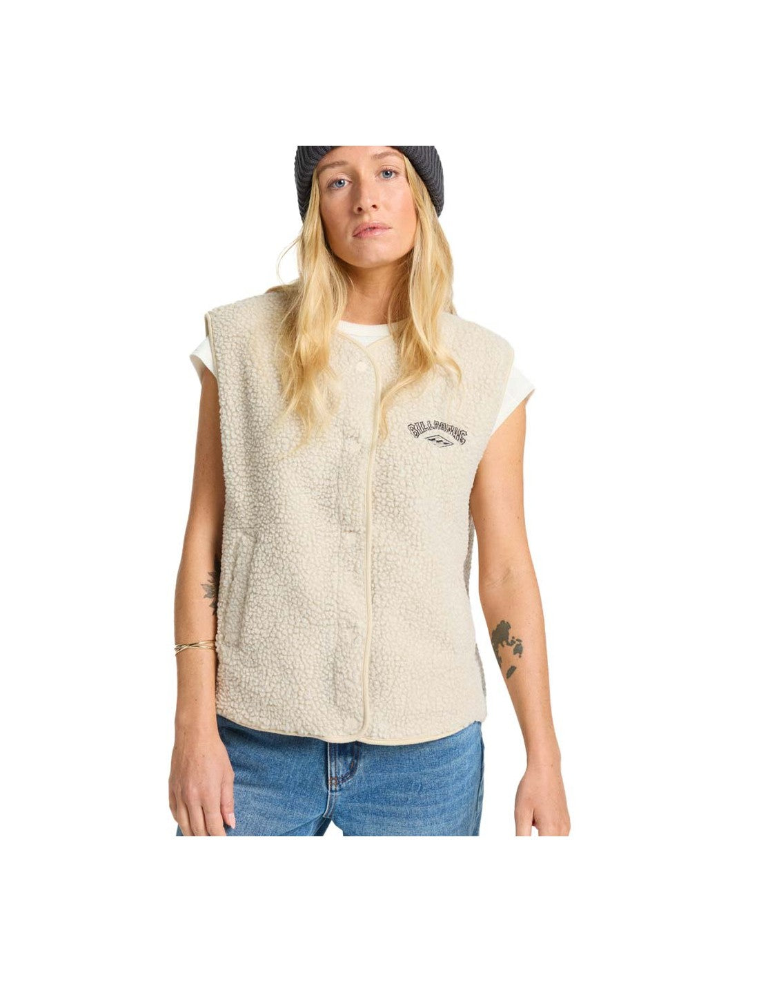 Billabong Be Happy Sherpa Vest - Whitecap