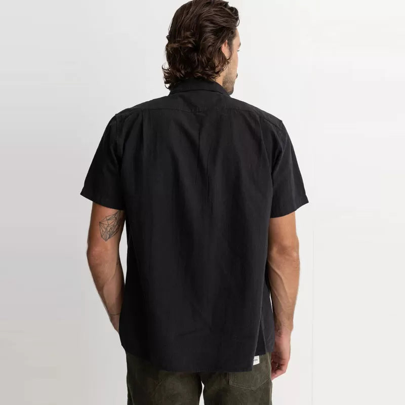 Rhythm Classic Linen Shirt - Black
